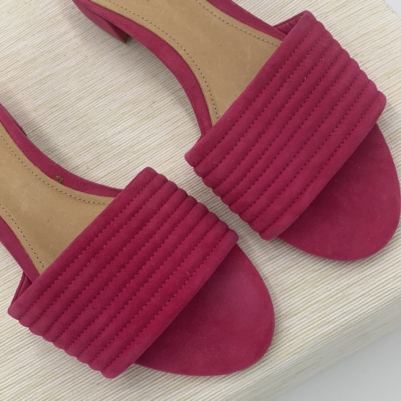COPY - Pink suede sandal slides new - Picture 3 of 7